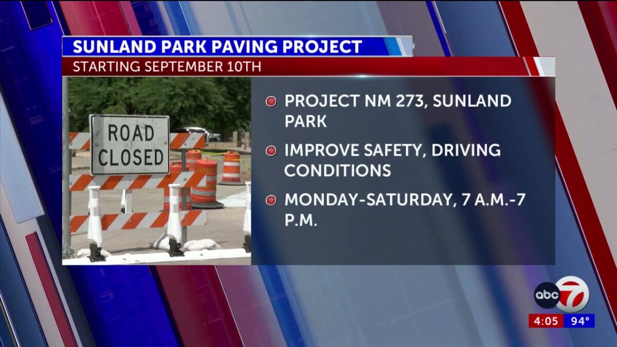 $5.2 million Sunland Park paving project set for Sept. 10