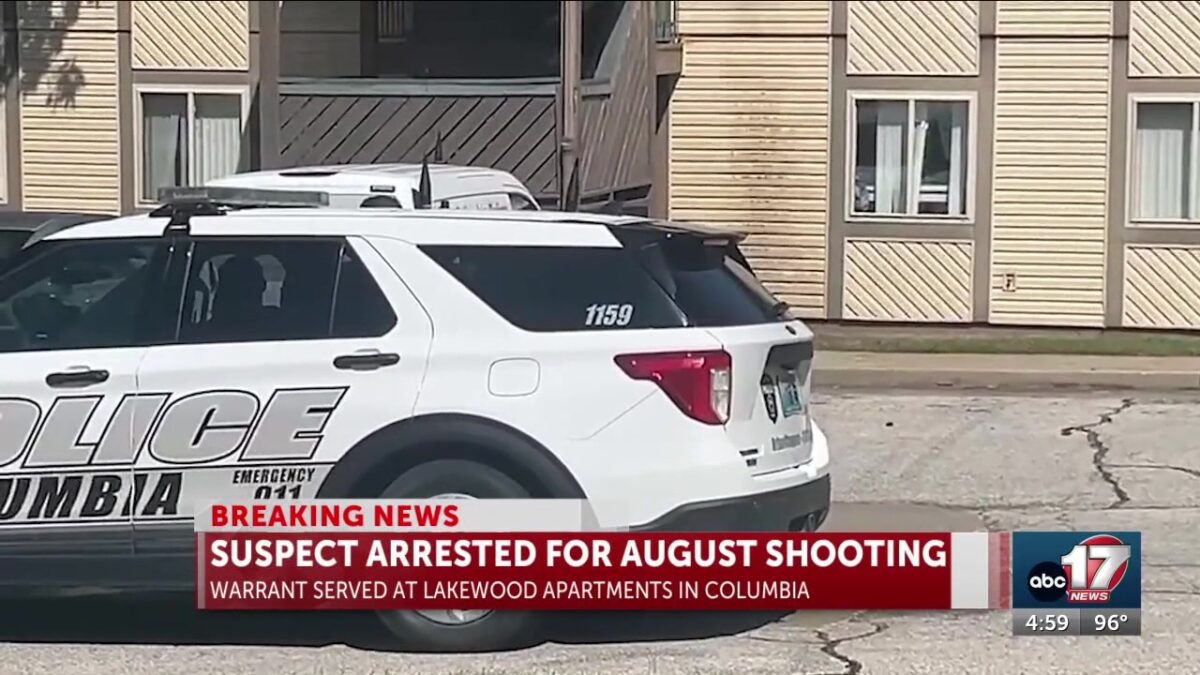 Shooting suspect arrested at Columbia apartment complex