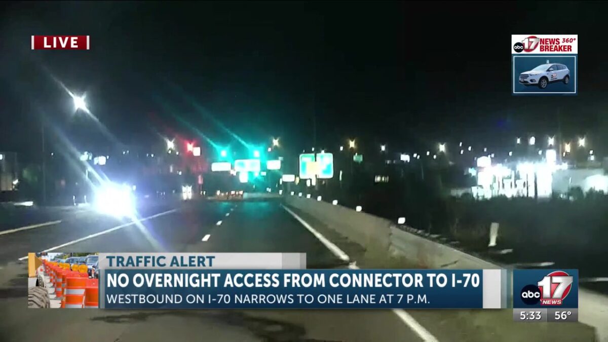 Overnight roadwork on I-70 near U.S. 63 could cause travel delays
