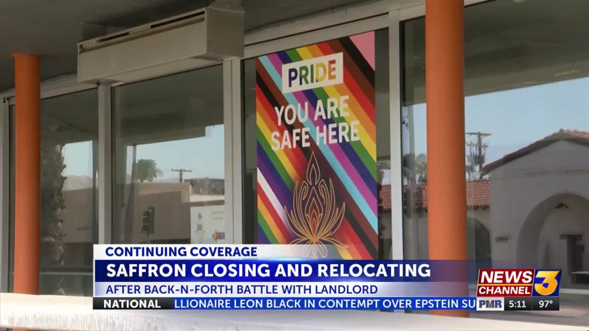 Saffron in Palm Springs closing and moving following Pride poster controversy