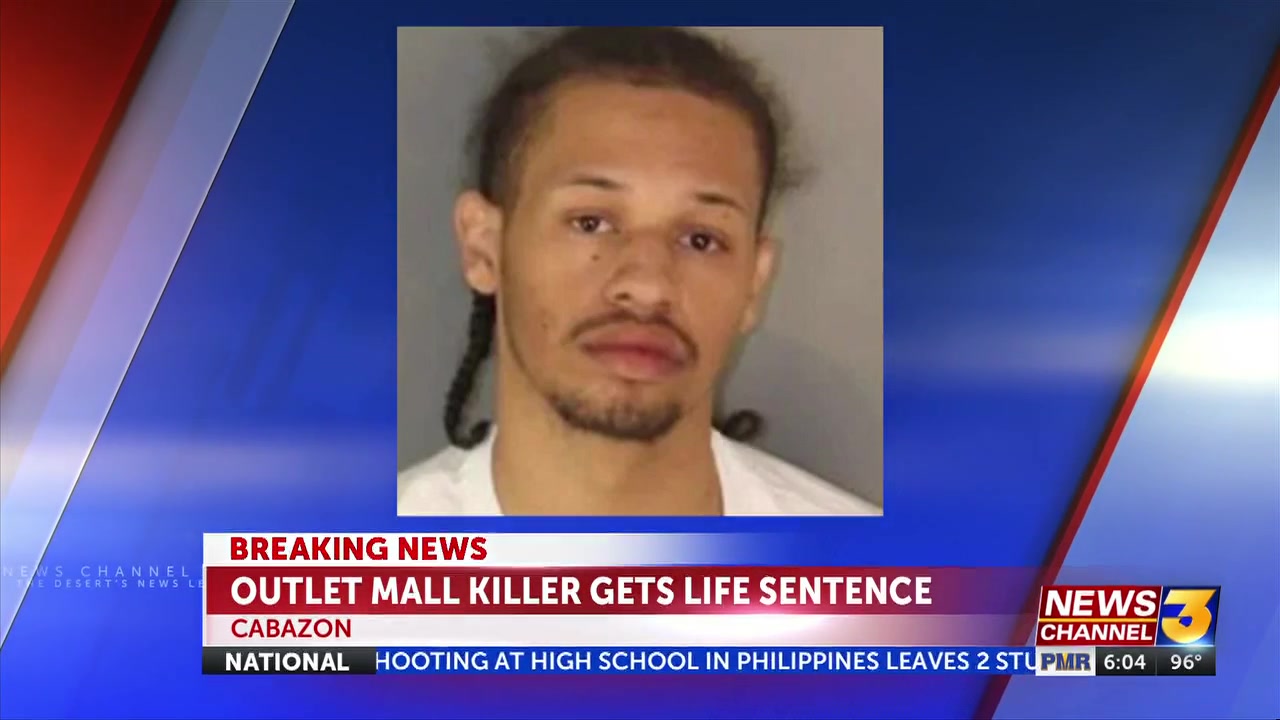 Man who murdered patron at Cabazon outlet mall sentenced to life in prison
