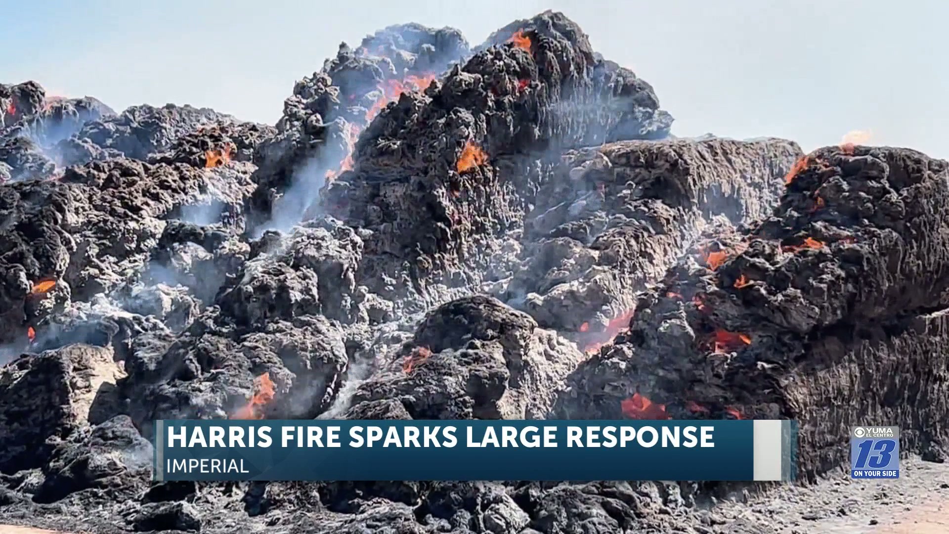 Firefighters battle vegetation fire in Imperial County