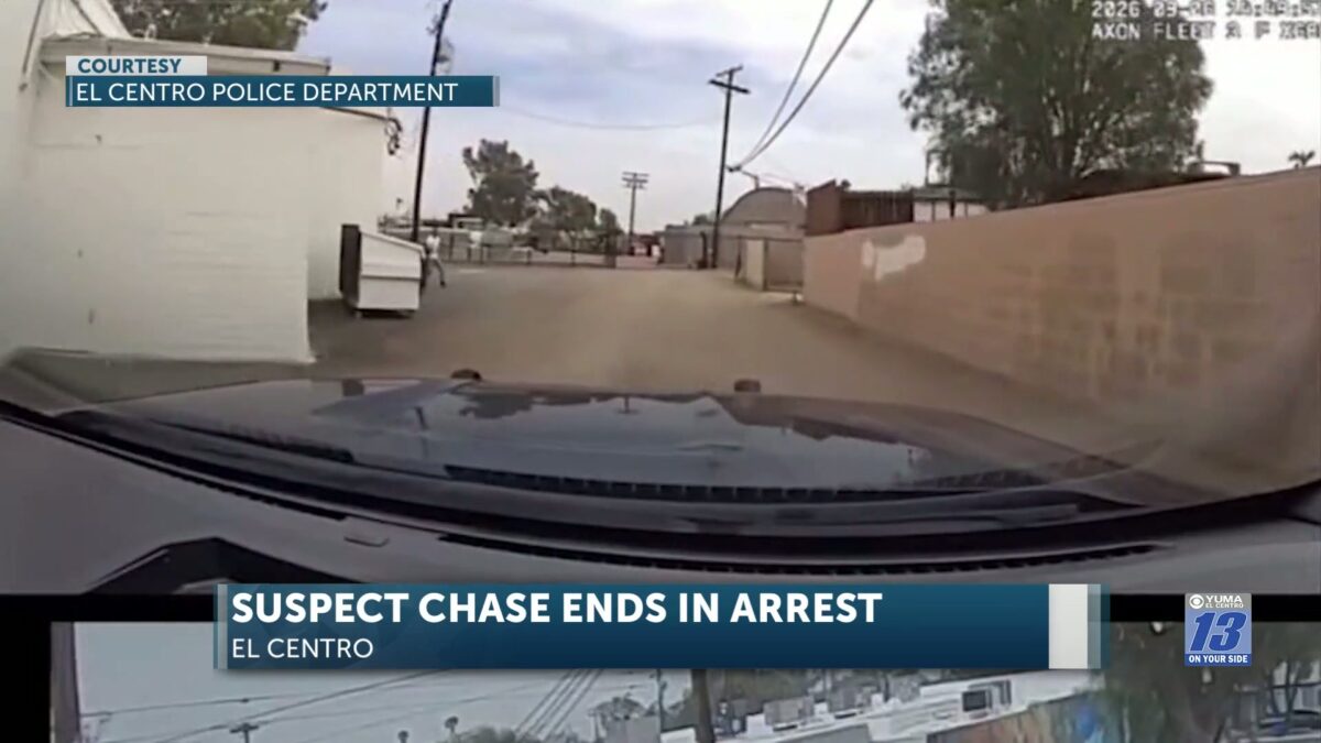 Suspect arrested following foot chase in El Centro
