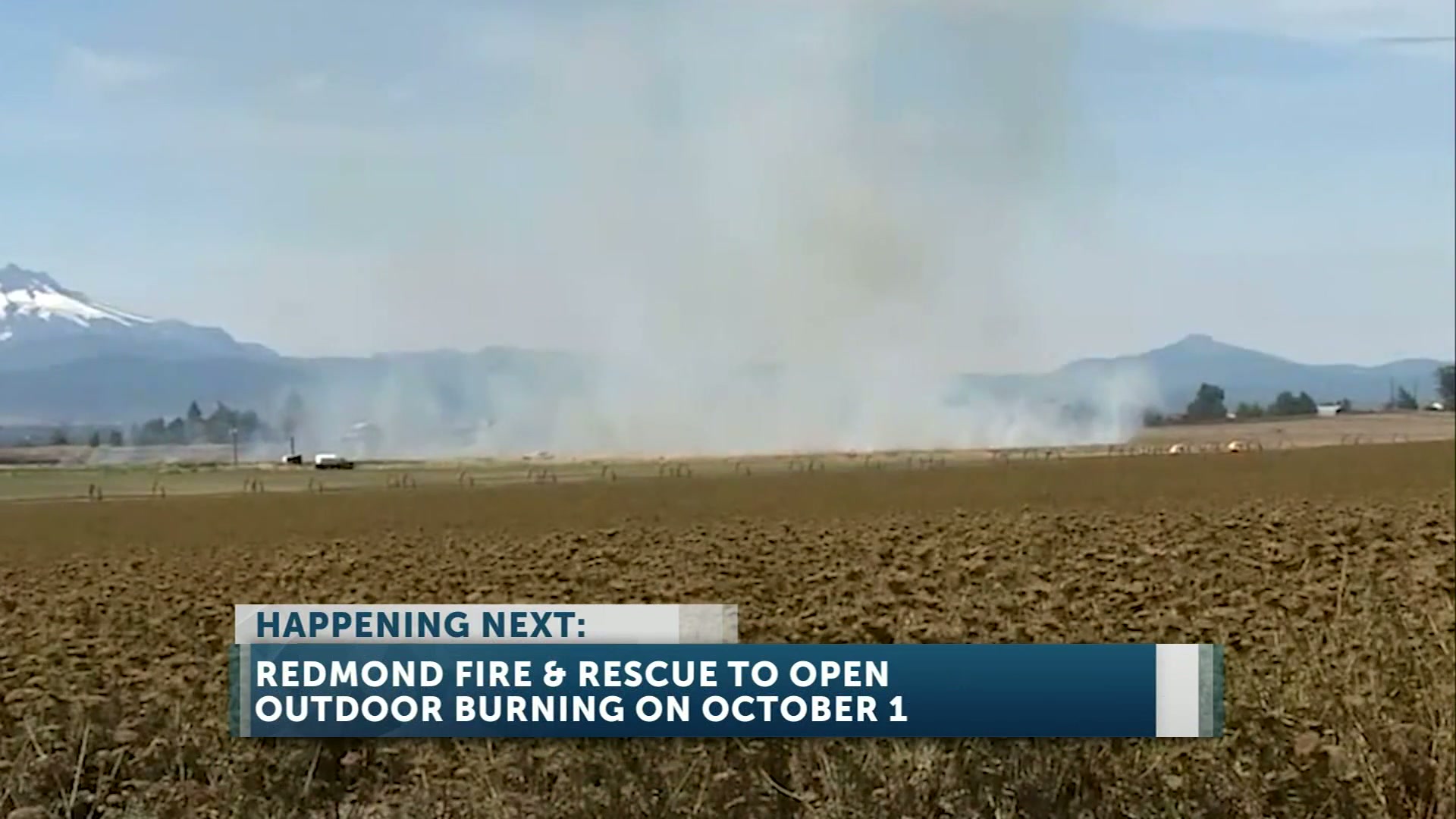 Redmond Fire & Rescue to reopen outdoor burning Oct. 1