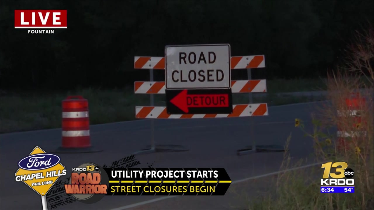 Wastewater line installation to close pair of street segments in Fountain for two weeks