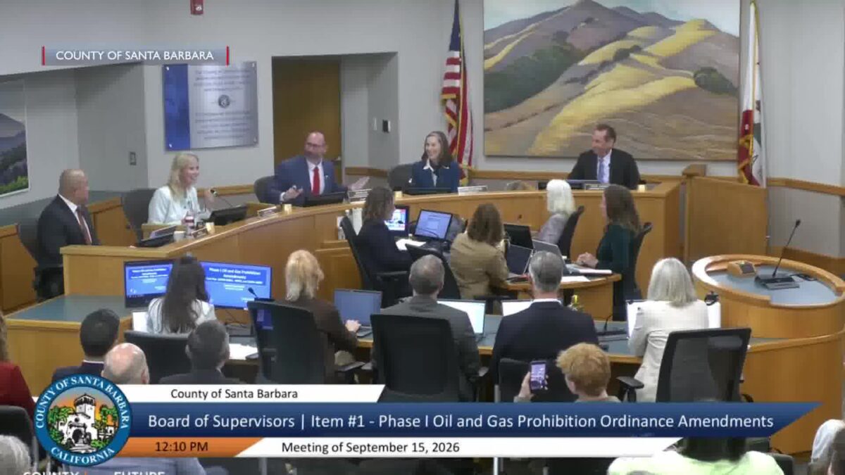 Santa Barbara County Board of Supervisors Votes On Phasing Out Oil And Gas Production