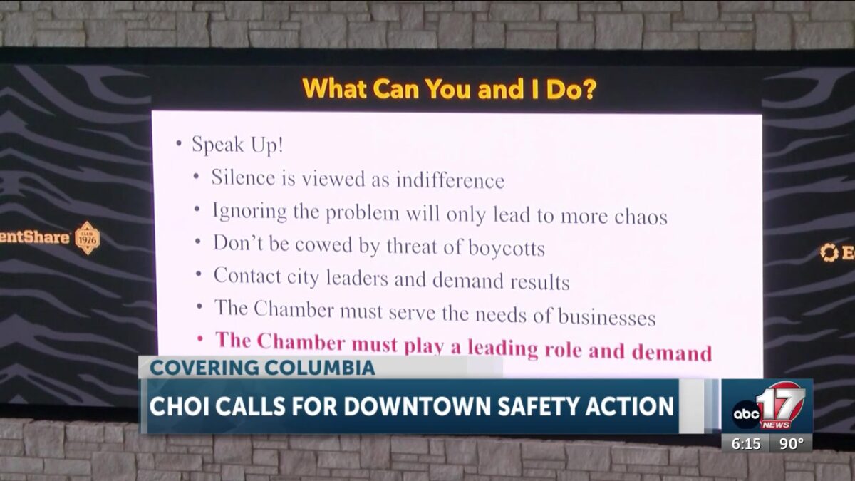 Mun Choi calls on Columbia city leaders to take action on downtown safety at business breakfast