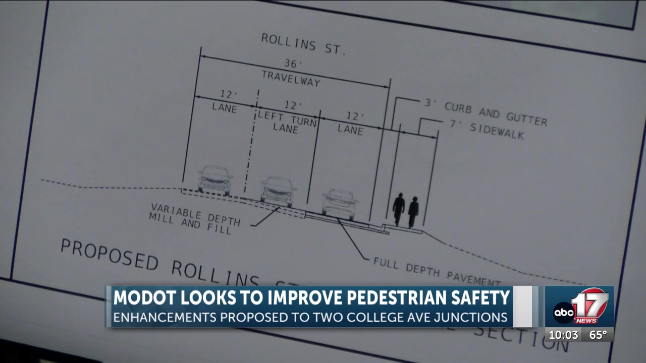 MoDOT looks to improve pedestrian safety  at two College Avenue intersections