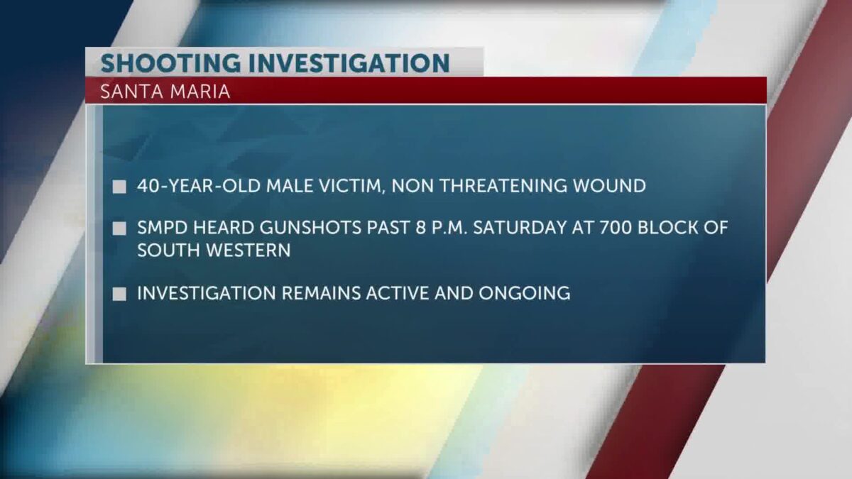 Santa Maria Police investigate shooting