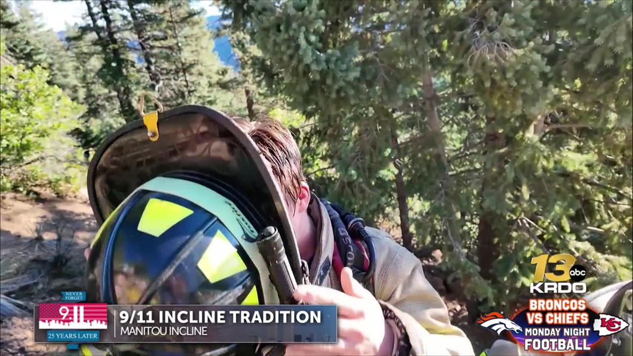 First responders climb Manitou Incline at exact moment first plane hit 25 years ago today
