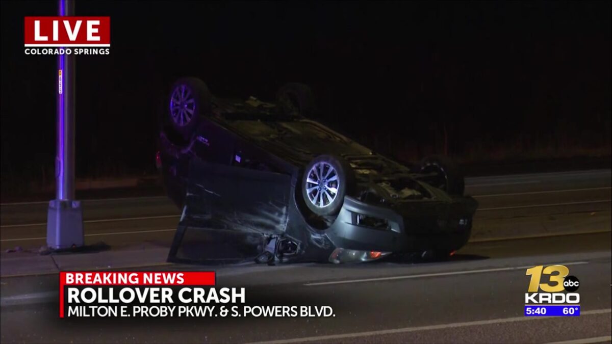 Thursday morning rollover crash causes traffic impacts near Colorado Springs Airport