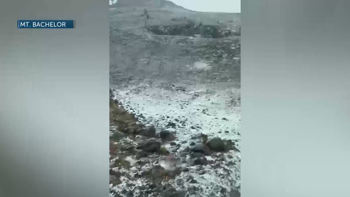 First snow of the season arrives at Mt. Bachelor