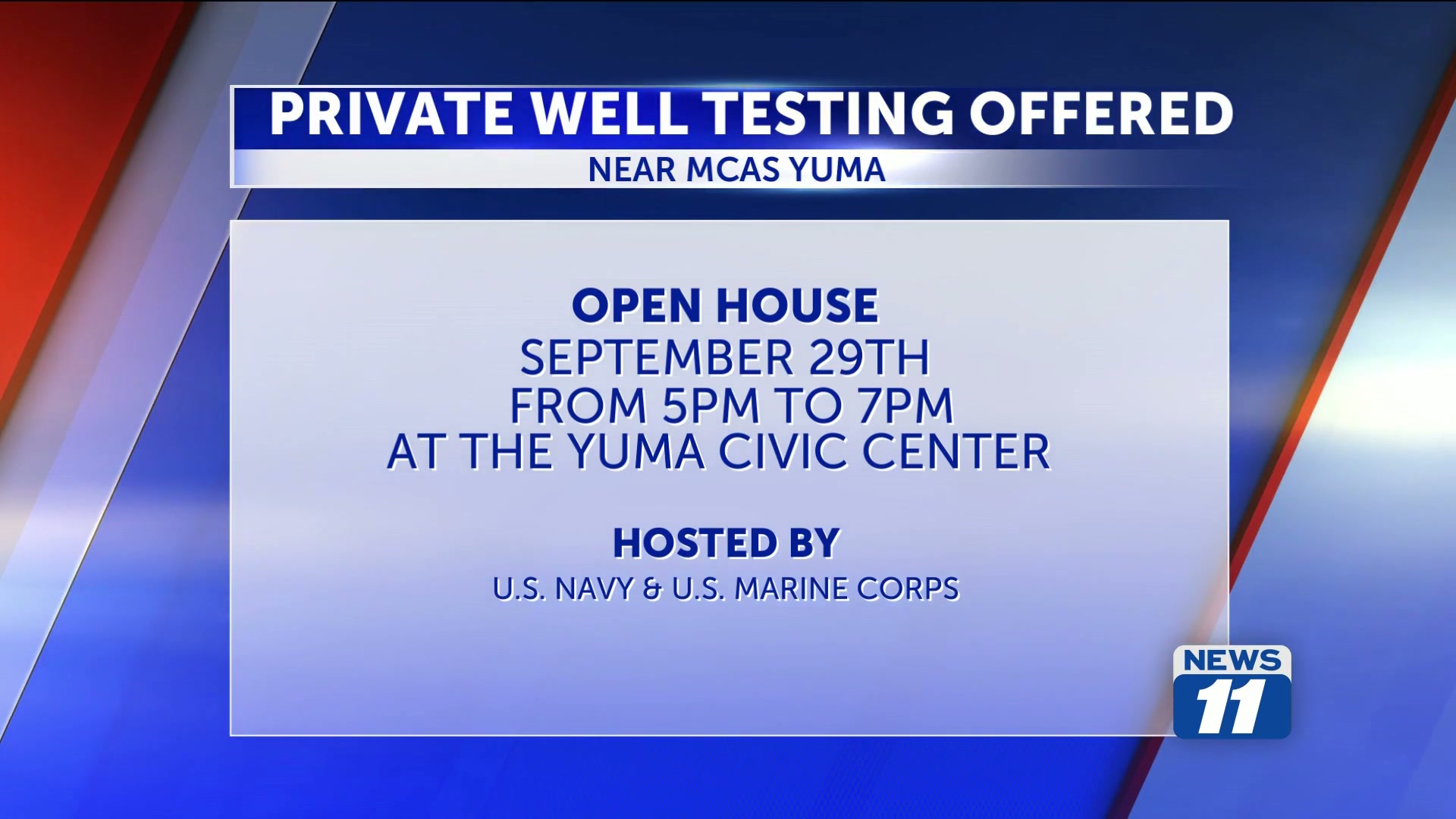 Navy and Marine Corps to host open house for free water testing