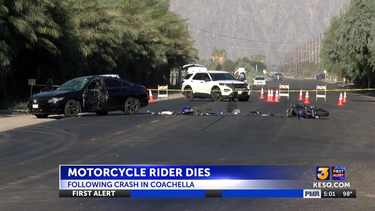Motorcycle rider killed in Coachella crash Friday morning