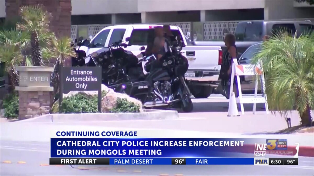 UPDATE: Cathedral City Police increase enforcement during Mongols meeting