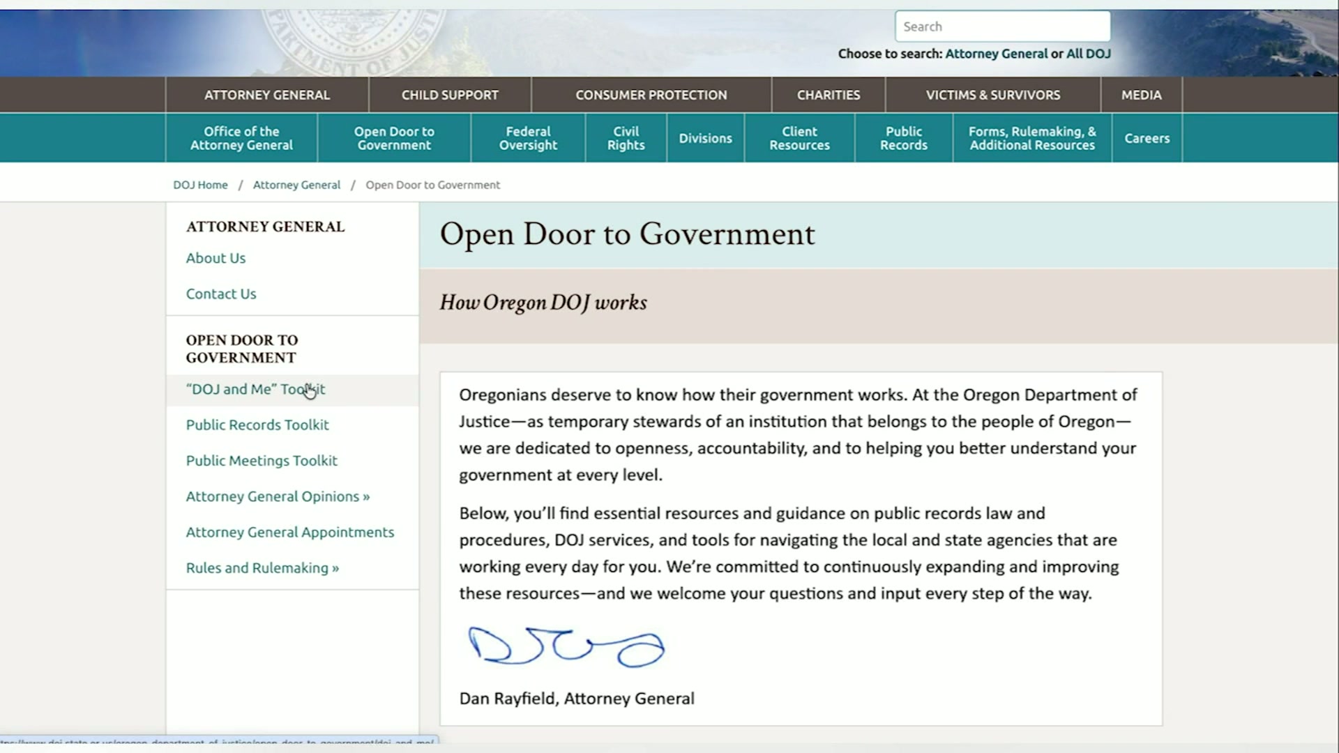 Oregon DOJ launches new online resource to help residents navigate government