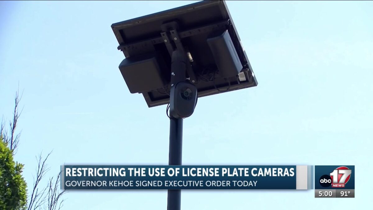 Kehoe signs executive order to restrict use of license plate cameras