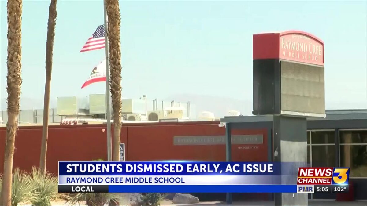 Raymond Cree Middle School dismisses students early due to air conditioning issue