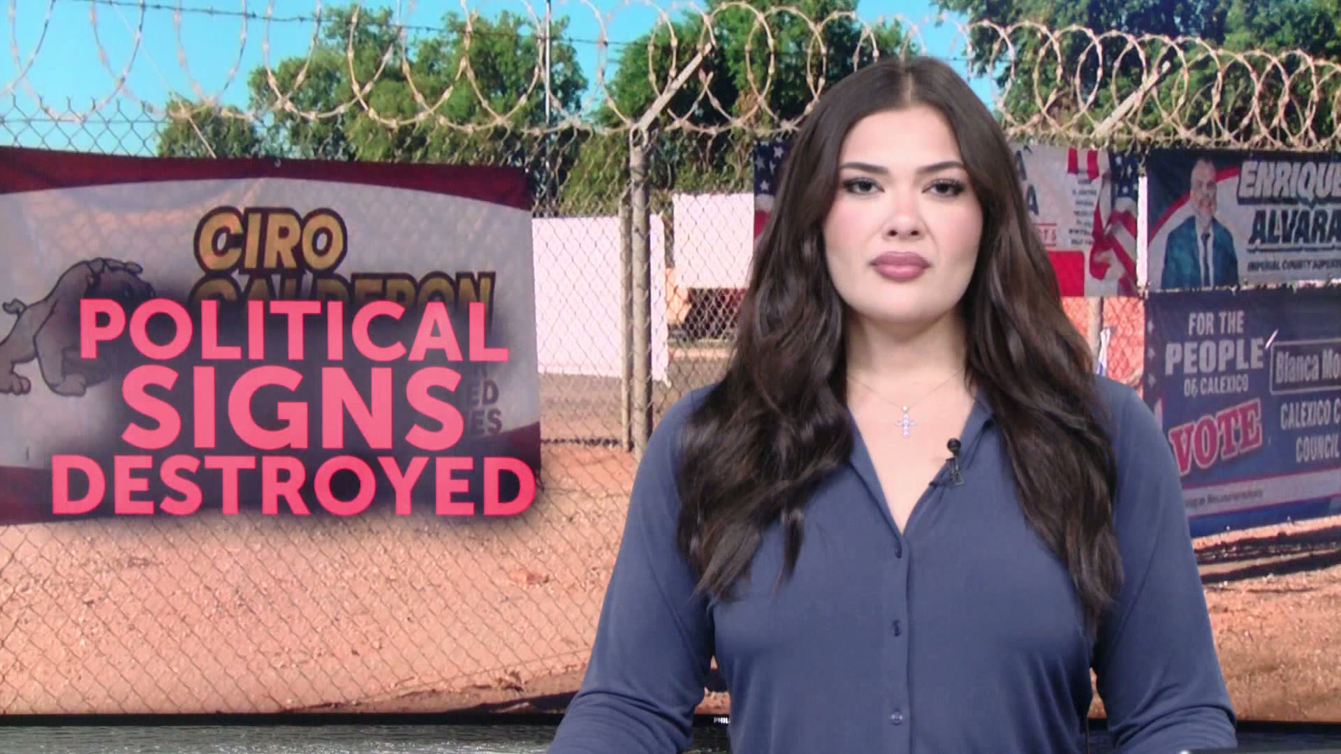 Election signs in Calexico vandalized