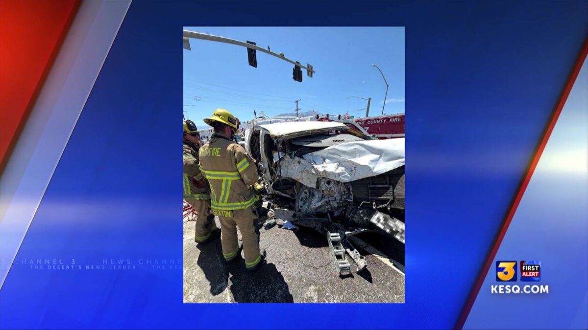 Three injured in crash in North Palm Springs