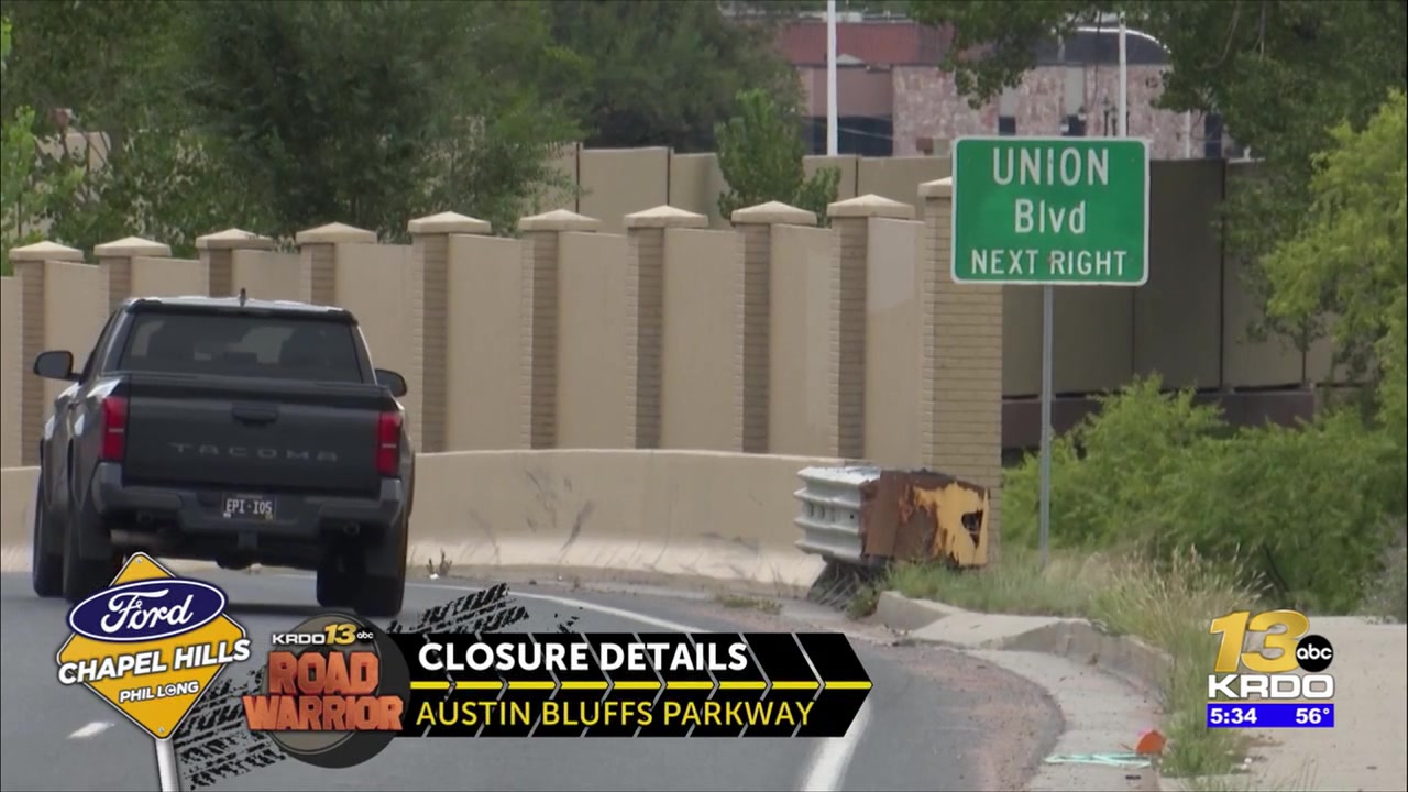 Westbound Austin Bluffs Parkway closures to take place this weekend in Colorado Springs