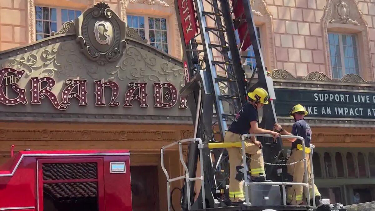 Santa Barbara Firefighters Conduct High-Rise Training at Granada Theatre