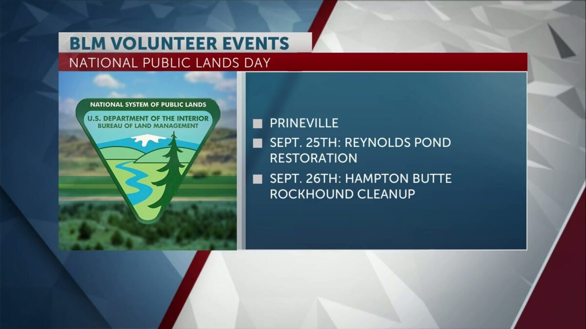 BLM announces volunteer events for National Public Lands Day
