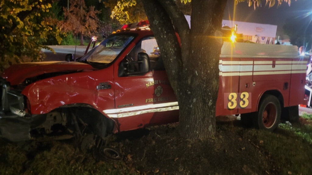 Nashville police say a teenager is in custody after he stole a Nashville Fire Department truck and crashed it into multiple vehicles