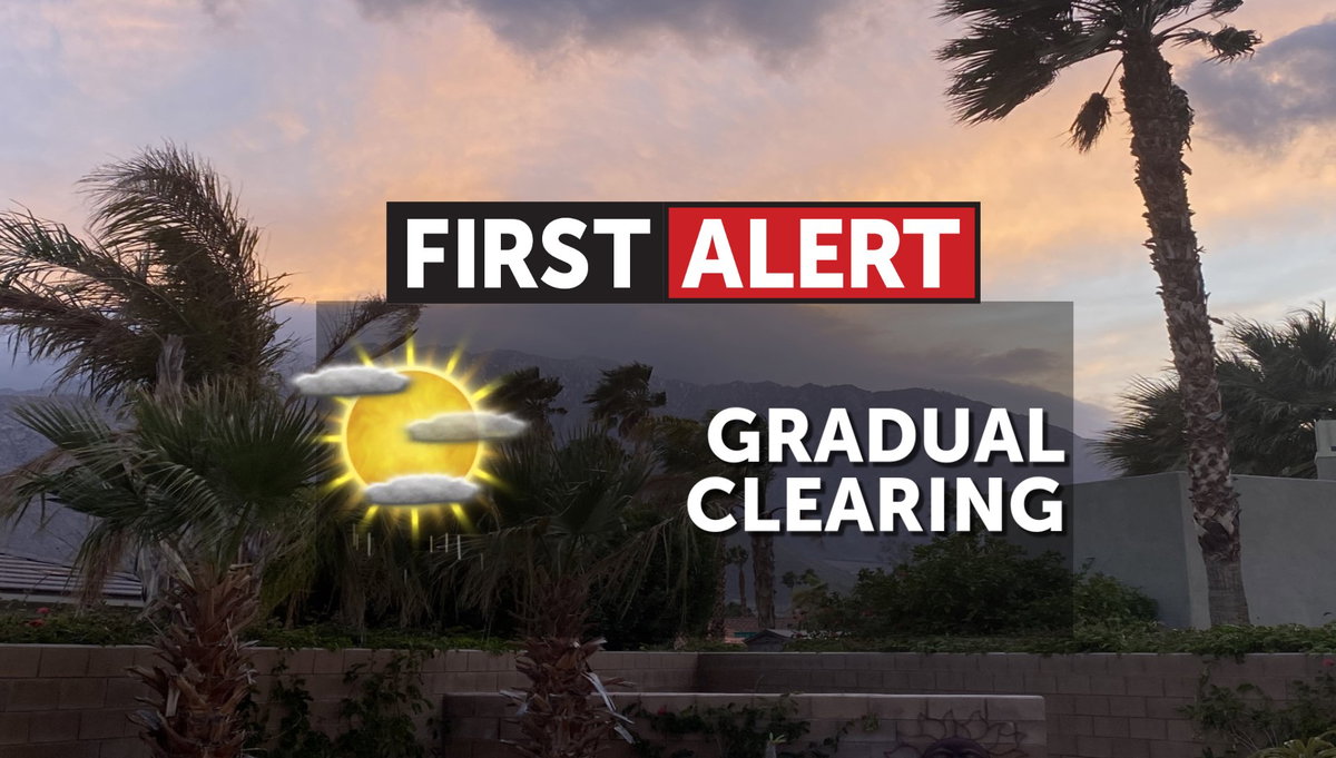 Showers linger followed by gradual clearing