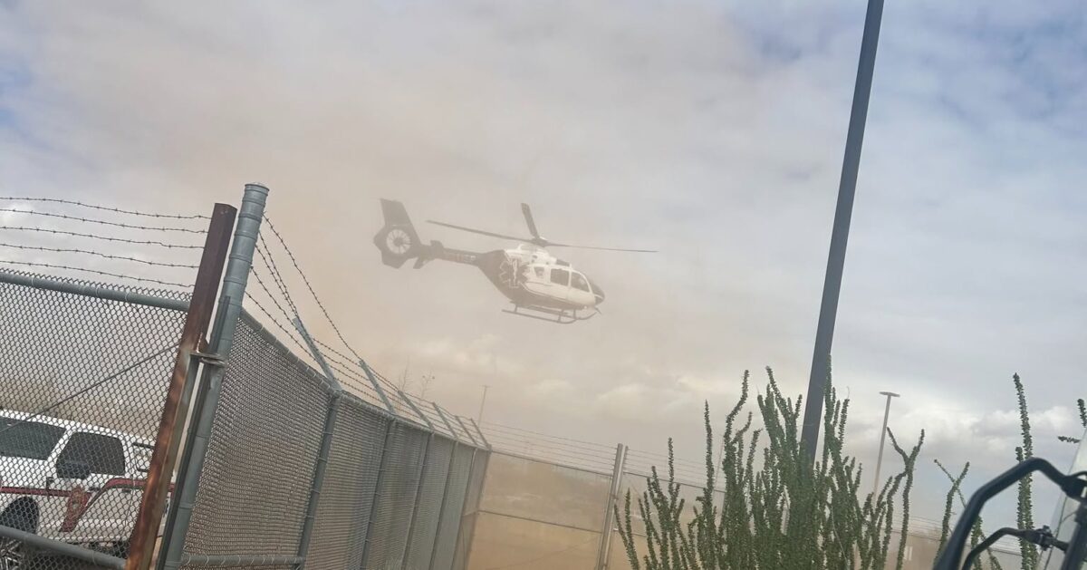 Sick child airlifted near border for medical care