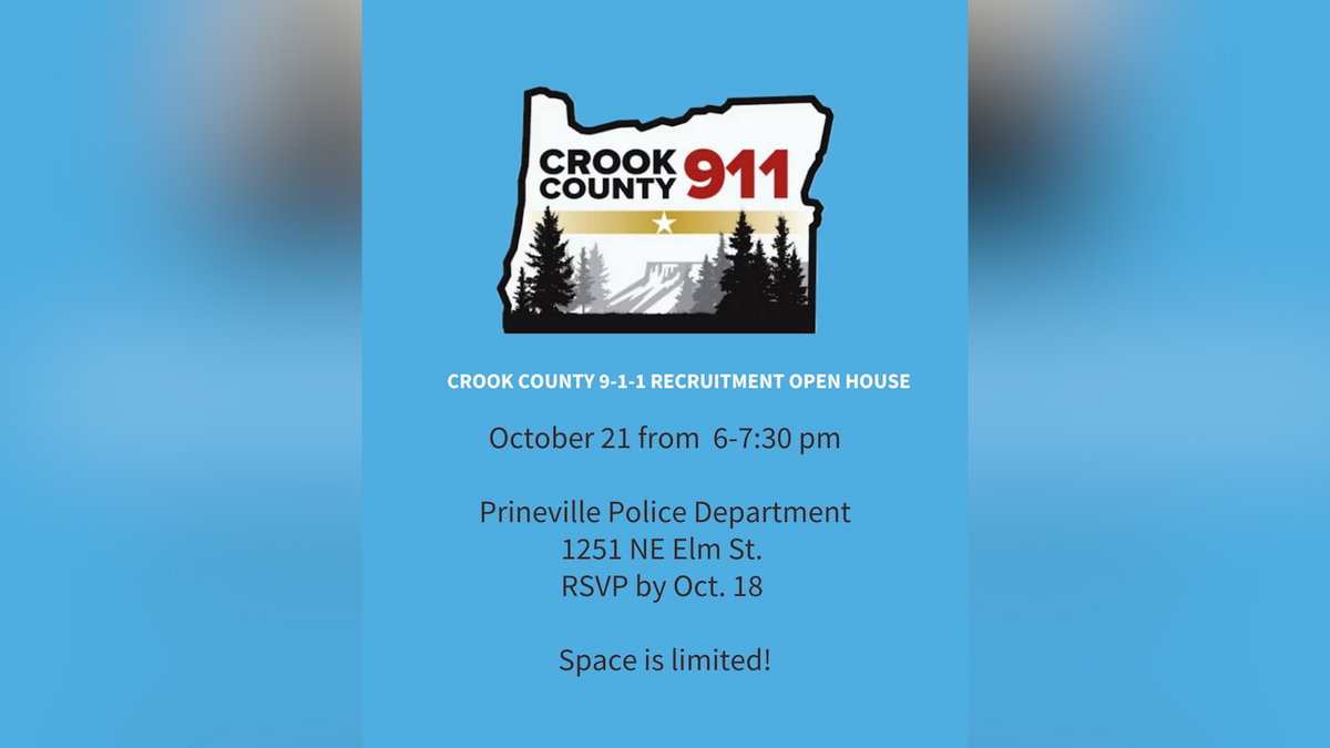 Crook County 9-1-1 hosts career open house on Oct. 21