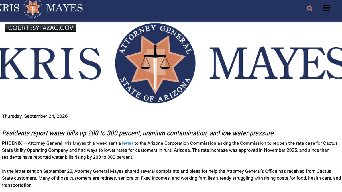 Update on Cactus State rate increase