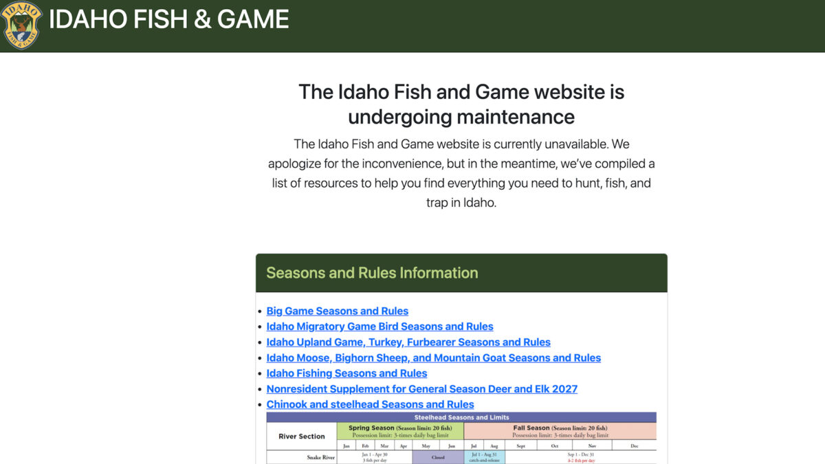 Idaho Fish and Game implements cyber precautions following national PHP vulnerability warning