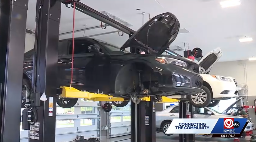 Christian Brothers Automotive in Overland Park held its national service day: providing free oil changes and vehicle inspections to single moms and widowed moms.