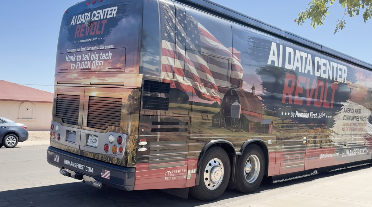 National ‘Data Center Revolt’ bus tour stops in Imperial following major legal victory