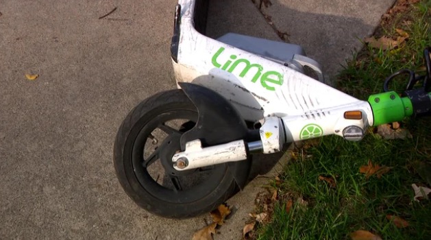 Police believe a man may be tossing Lime scooters off a bridge in St. Paul