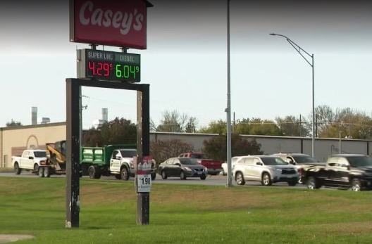 When pulling up to a pump