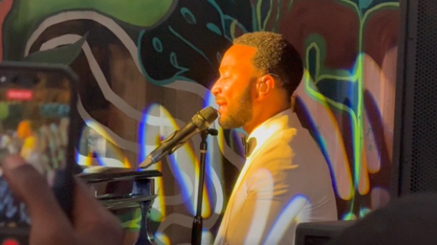 R&B star John Legend performed two shows at a packed Baltimore record store Tuesday evening to celebrate the release of his new album