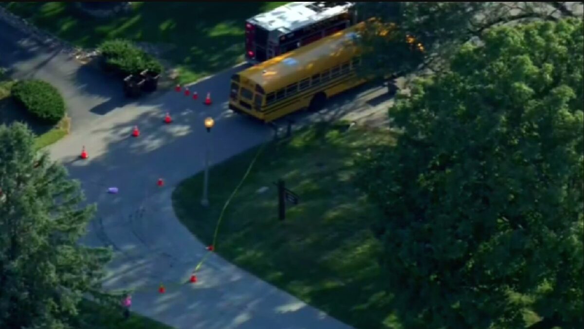6-year-old Jenna Menias was hit by her school bus while trying to cross the street in front of it. She died later at a nearby hospital.