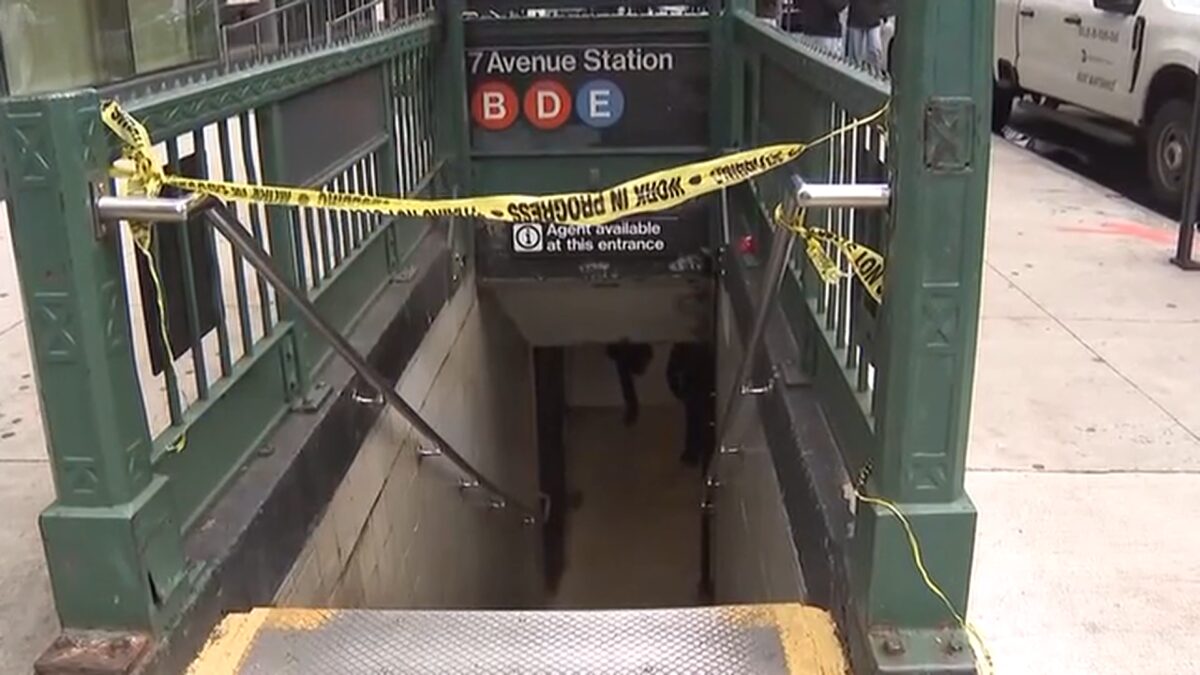 Police said two men got into a dispute on the platform. According to the NYPD