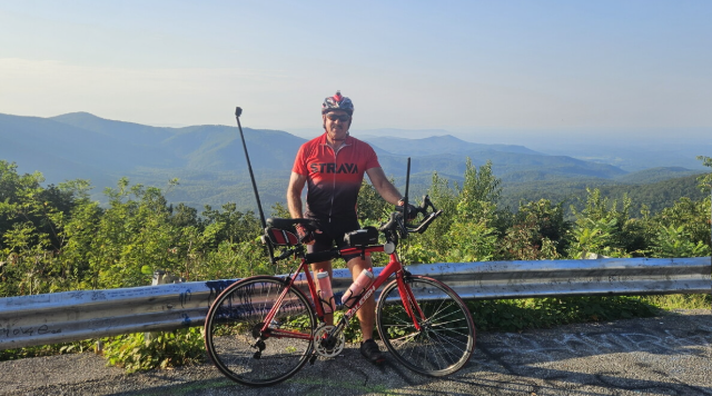 Pastor Rodney Coffey spent 11 days pedaling from Frenchburg