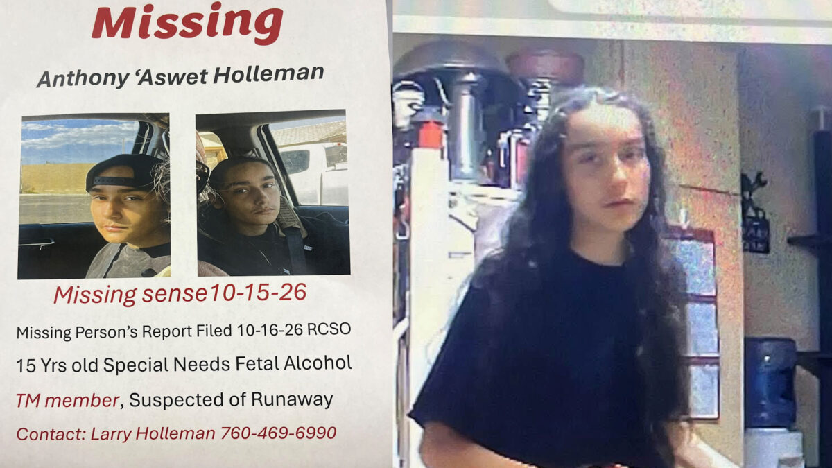 Teen from the Torres-Martinez tribe reported missing