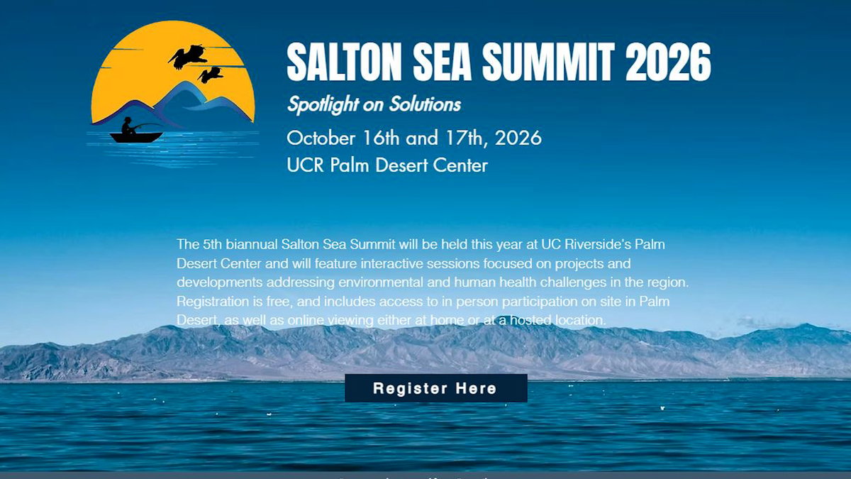 Fifth Salton Sea Summit to be held Friday and Saturday