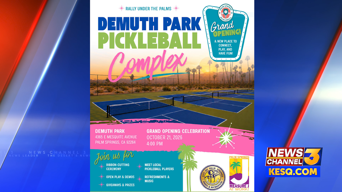 Palm Springs to host grand opening of $5.1M Demuth park pickleball complex