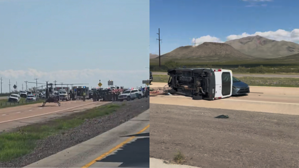 Rollover crash near Sierra Blanca checkpoint leaves 1 seriously injured