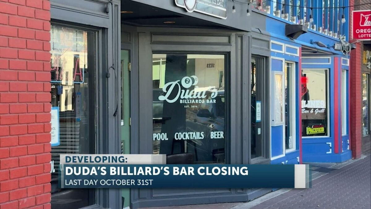 Duda’s Billiards Bar in downtown Bend will close on Oct. 31