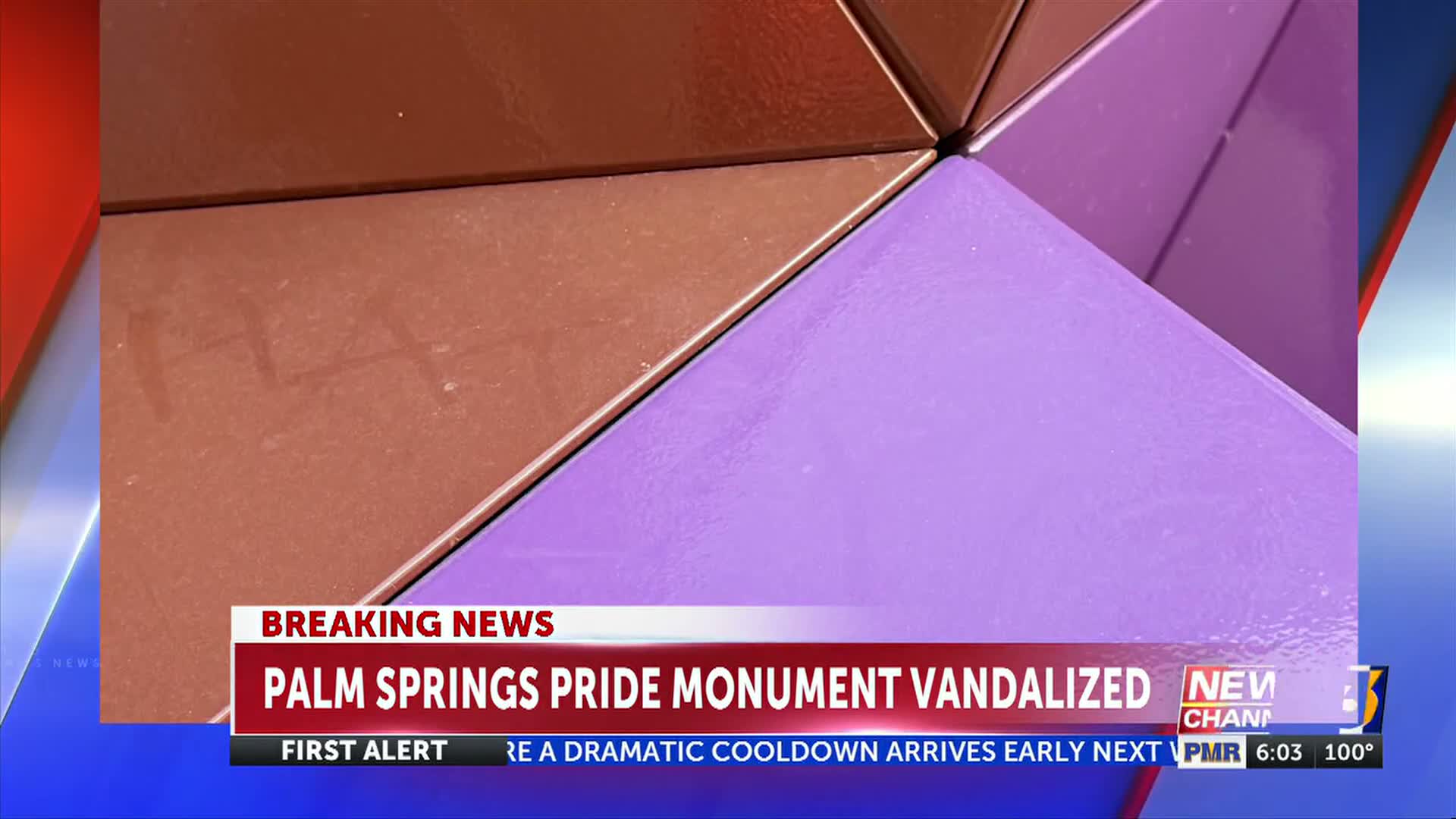 Palm Springs Pride Monument vandalized just a month before Pride celebrations begin
