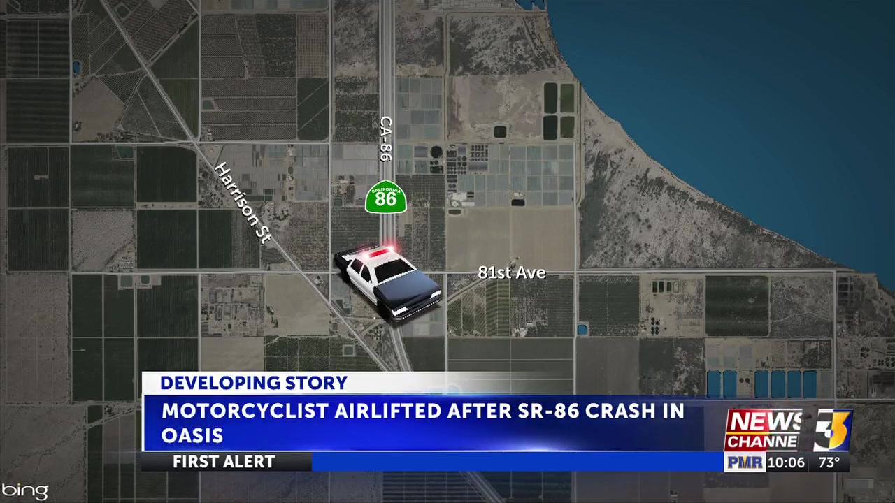 Motorcyclist suffers major injuries after crash on SR-86