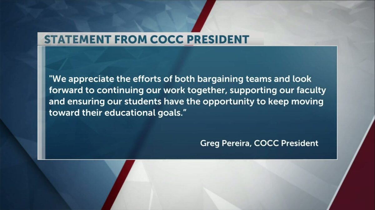Central Oregon Community College reaches tentative deal with Faculty Forum