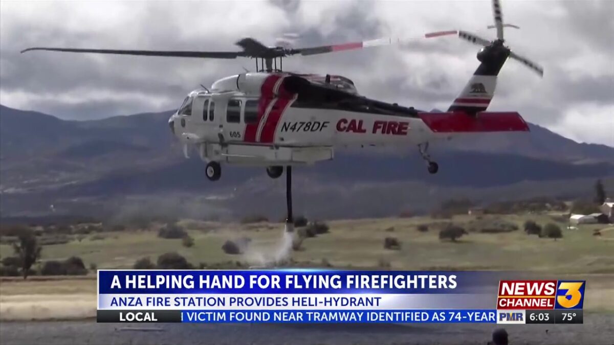 New water station in Anza gives firefighting helicopters another place to fill up